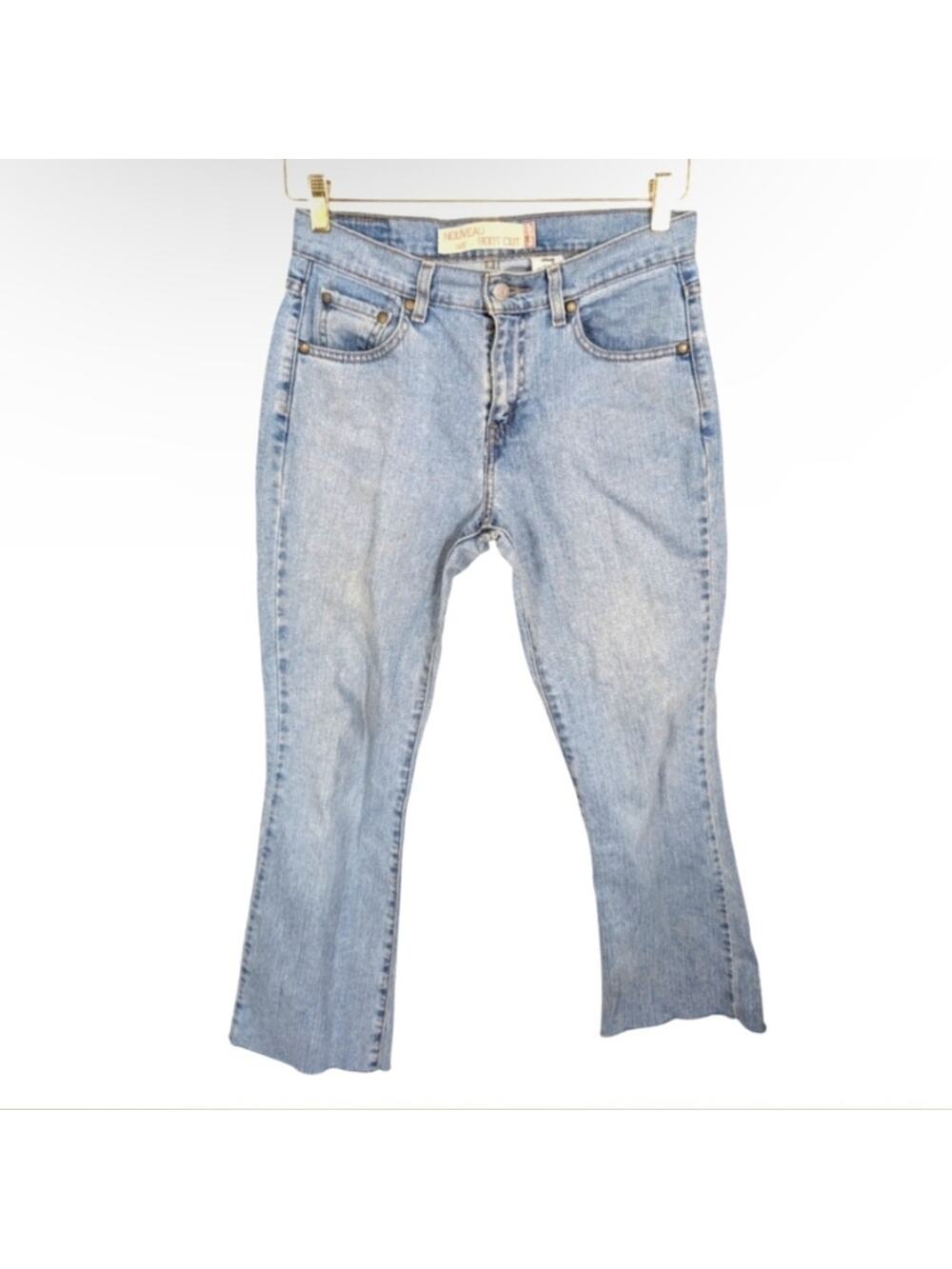 Levis jeans Light Wash Boot Cut Raw Hem Denim Jeans